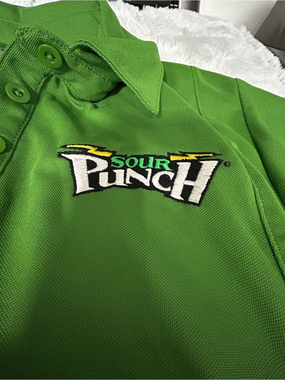 OGIO Green Short Sleeve Polo with Sour Punch Embroidery